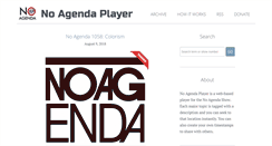 Desktop Screenshot of noagendaplayer.com