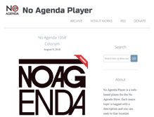 Tablet Screenshot of noagendaplayer.com